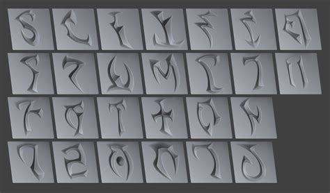 Artstation Free Elvish Alphabet Alphas Artworks Alphabet Elvish