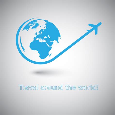 Travel Around The World Plane Icon 321461 Download Free Vectors