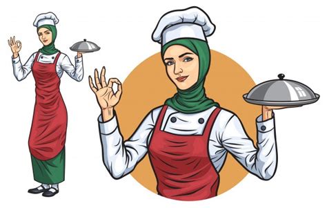 Download 4 muslimah chef stock illustrations, vectors & clipart for free or amazingly low rates! Logo Koki Muslimah