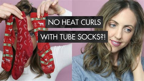 No Heat Curls With Tube Socks Youtube