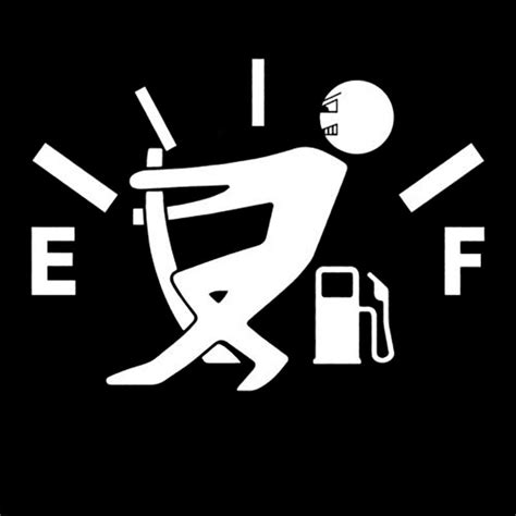 Funny High Gas Consumption Car Stickers Decal Fuel Gage Empty Stickers