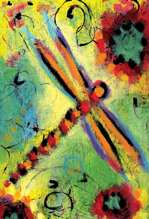 Colorful Whimsical Dragonfly Print Dragonfly Dreams I 3500 Via