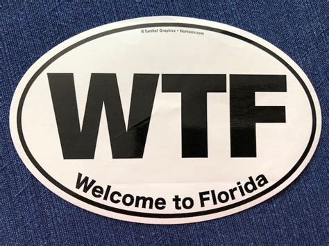 Wtf Welcome To Florida Decal Sticker Laptop Decal Car Etsy Vinyl Bumper Stickers Laptop