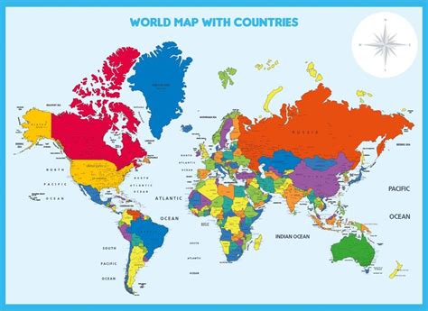 World Map Printable A4 Size Printablee World Map Printable
