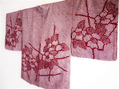 Pink Shibori Haori Floral Pattern Hand Dyed Japanese Kimono Etsy