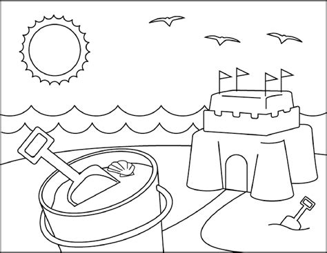 Coloring sheets gallery with free printable images. Sandcastle Drawing at GetDrawings | Free download
