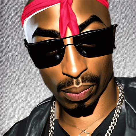 Tupac Shakur With A Diamond Nose Ring · Creative Fabrica