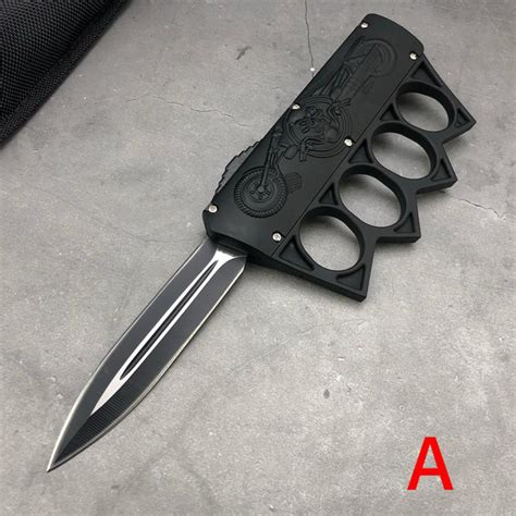2022 Microtech 1918 Tactical Brass Knuckle Auto Otf Straight Out The