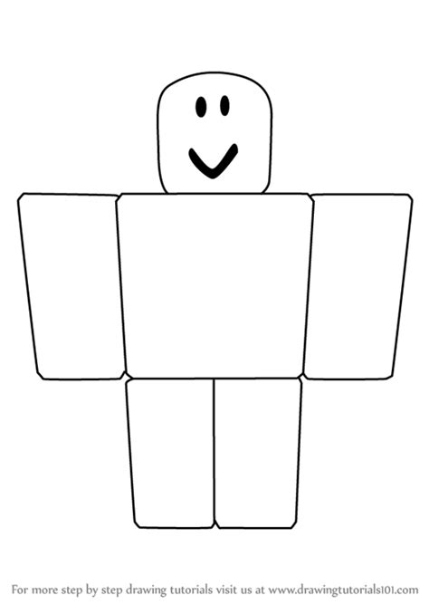 Learn How To Draw Noob From Roblox Roblox Step By Step Drawing