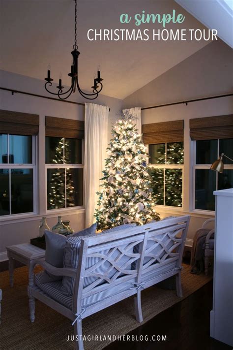 Our Christmas Home Tour Part 1 Sunroom Decorating White Christmas