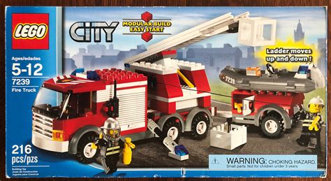 Lego City 7239 Fire Truck 216 Pcspzs New In Box Collectible Etsy