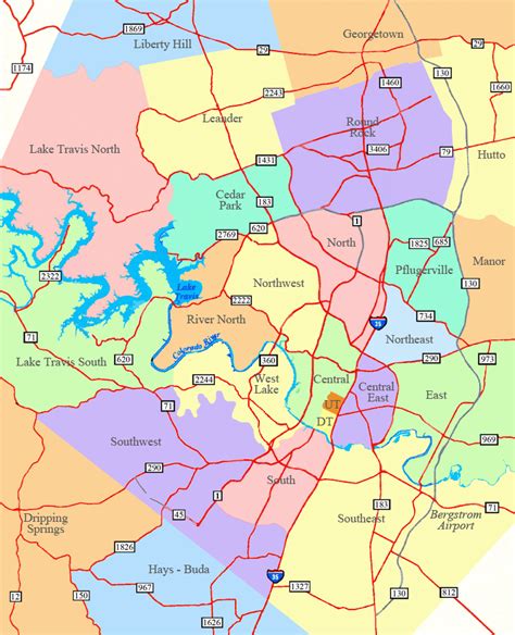 Austin Texas Suburbs Map Winny Kariotta
