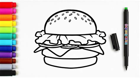 How To Draw Krabby Patty Easy Drawing And Coloring Youtube