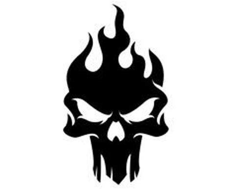 Flaming Punisher Skull Svg File Instant Download Commercial Etsy