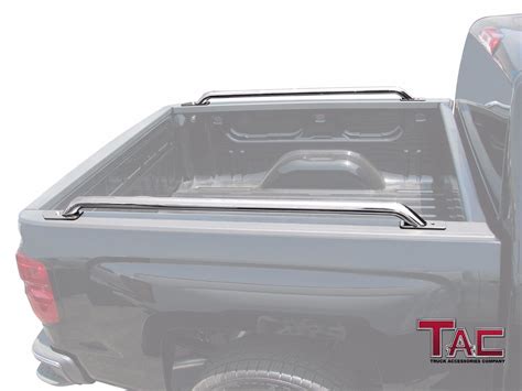 Tac 55 Side Bed Rails Ss For 2014 2021 Chevy Silverado 1500 Gmc