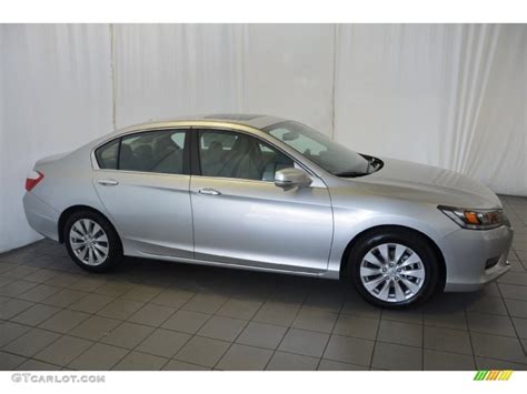 It offers spry handling and a spacious, upscale cabin. 2014 Alabaster Silver Metallic Honda Accord EX-L Sedan ...