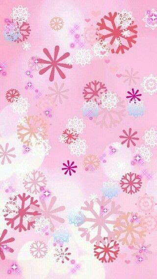 Pink Snowflake Background Iphone Girly Snowflake Iphone Wallpaper