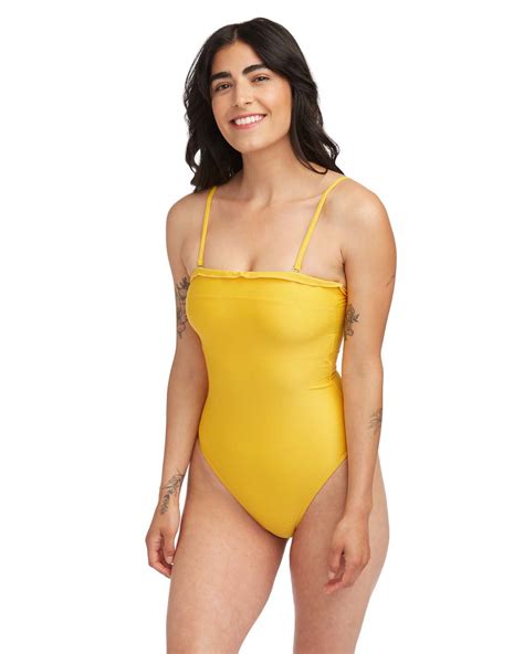 Penelope Frill One Piece Swimsuit Saffron By Cotton On Swimsuit Ban Do