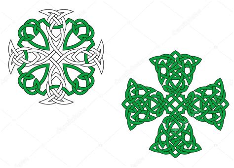 Green Celtic Crosses — Stock Vector © Seamartini 14361265