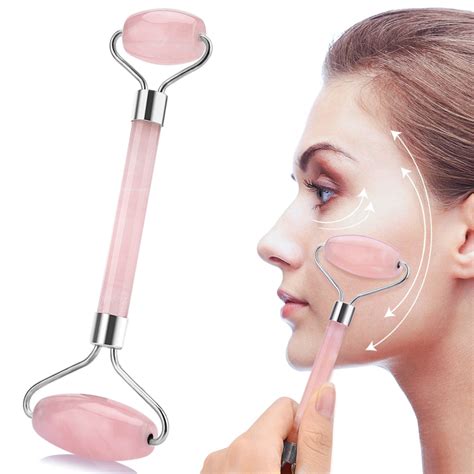 buy portable facial and eye massage roller natural jade anti wrinkle face lift