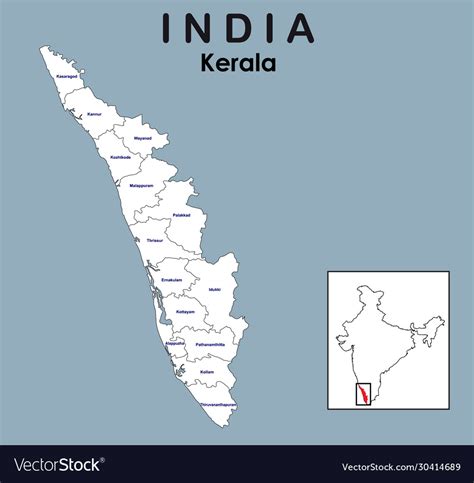 Outline Map Of Kerala With Districts Bobbie Stefanie