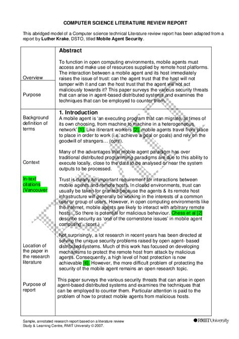 Computer science review publishes research surveys and expository overviews of open problems in computer science. (PDF) COMPUTER SCIENCE LITERATURE REVIEW REPORT | Barmao ...