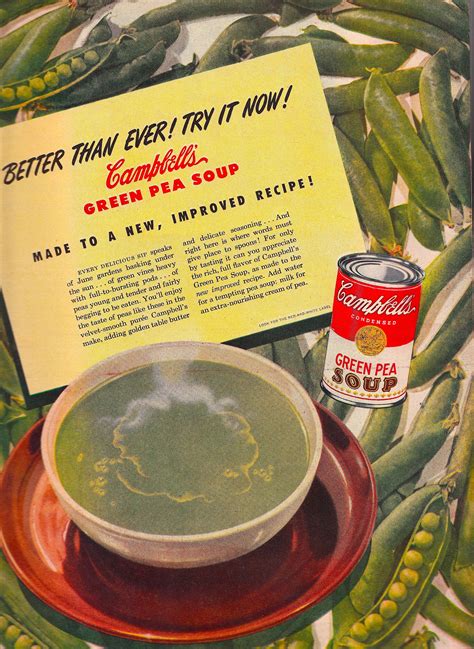 © 2018 the andy warhol foundation for the visual arts, inc. 1940s Campbells ad | Green pea soup, Campbells, Delicious