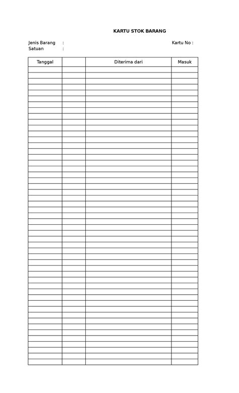 Kartu Stok Barang Definisi Fungsi Benefit Contoh Dan - vrogue.co