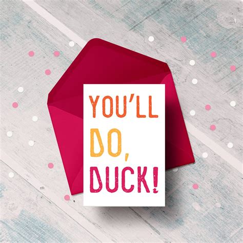 Youll Do Duck Card Shipstones Brewery Nottingham