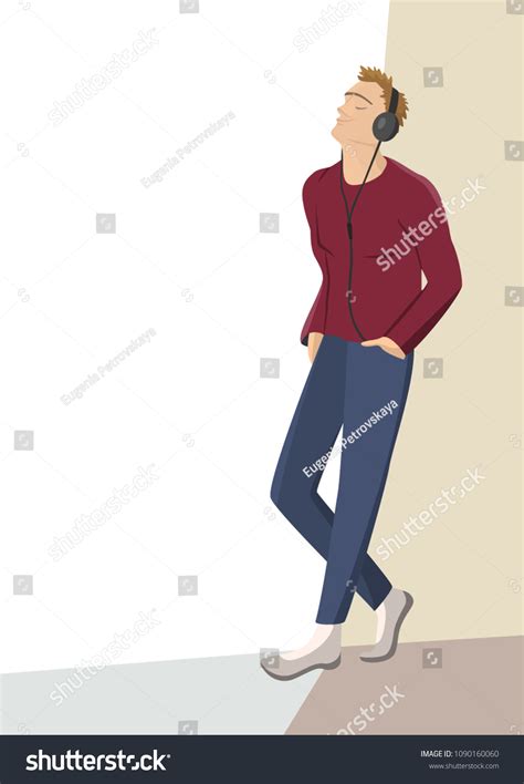 Boy Leaning Against Wall Drawing Oltre 2 Immagini Vettoriali E Grafica