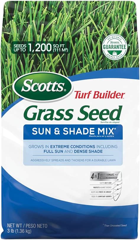 Amazon Com Scotts Turf Builder Grass Seed Sun Shade Mix Grows In