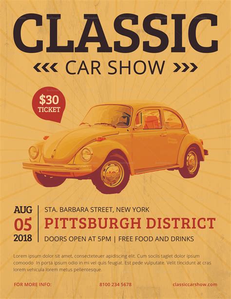 Classic Car Show Flyer Supercars Gallery