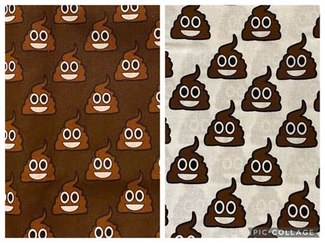 Poop Emoji 100 Cotton Fabric Sold By Half Yard Increments Etsy