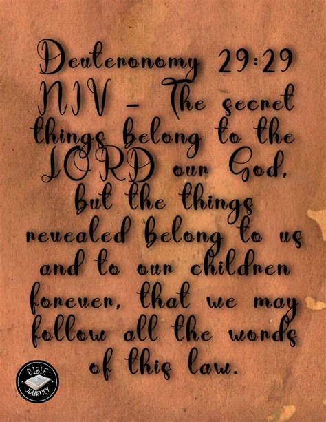 Deuteronomy 2929 Niv Bible Journey