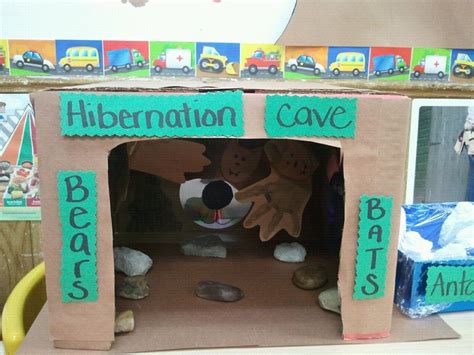 Bear Cave Cardboard Box Toddler Art Projects