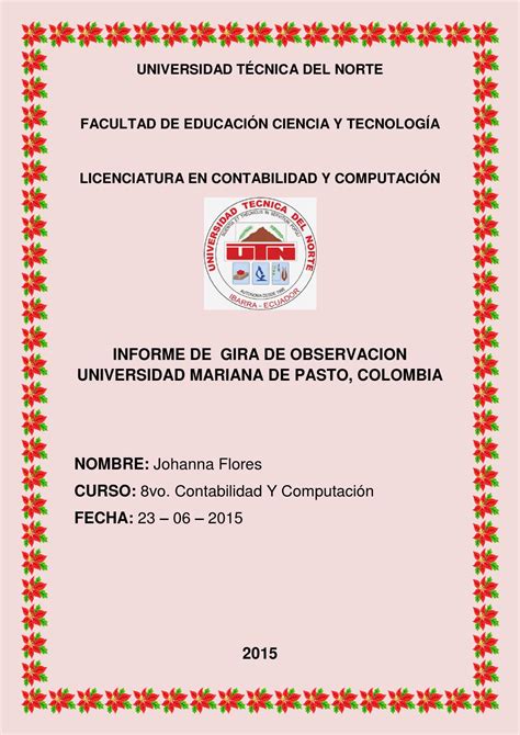 Informe De Gira De Observacion By Johanna Issuu