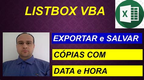 Exportar Dados De Listbox Vba Para Outro Arquivo Excel Youtube