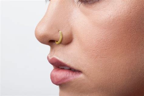 Nose Ring Gold Nose Ring Real Gold Nose Ring Solid Gold Etsy In 2020