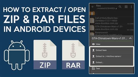 How To Extract Open Zip Rar Files In Android Devices Android