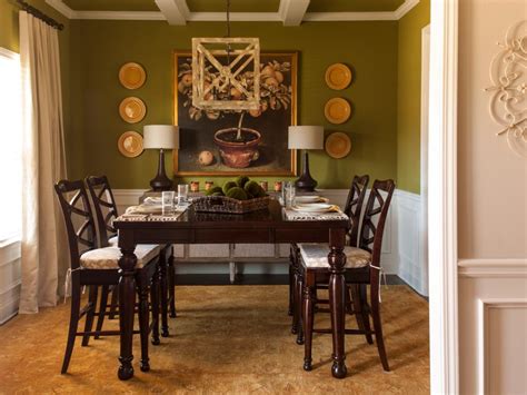 Olive Green Traditional Dining Room Hgtv