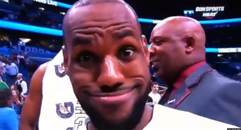 Lebron James Videobombed Ray Allens Postgame Interview Following Heat