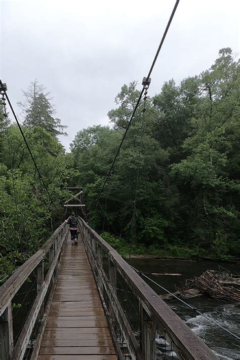 Toccoa River Swinging Bridge Chattahoochee Blue Ridge Ga — South Of