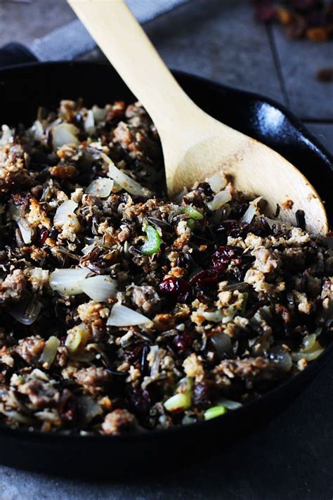 Even brown rice would work in the recipe, if that's what you have on hand. Wild Rice Stuffing with Turkey Italian Sausage, Cranberries and Hazelnuts | Recipe | Rice ...