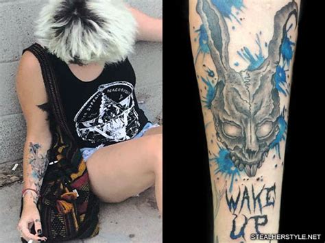 Paris Jackson Rabbit Writing Forearm Tattoo Steal Her Style