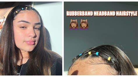 Well, search no more because we have already prepared everything for you. RUBBERBAND HEADBAND HAIRSTYLE 😋💆🏽‍♀️ | Headband hairstyles
