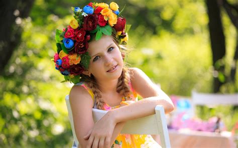 Cute Girl Flowers Wallpapers Hd Wallpapers Id 16064