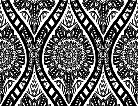 Mandala Ogee Shape Black White Pattern Graphic By Parinya Maneenate