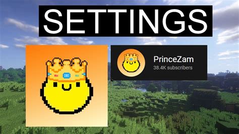 Princezam Minecraft Settings Youtube