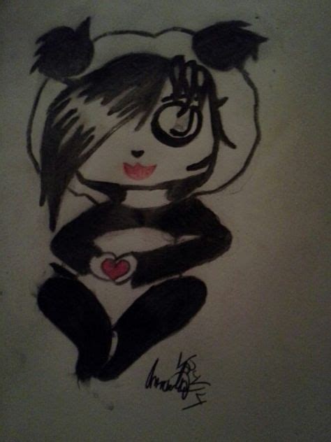 Emo Panda My Drawings Drawings Art