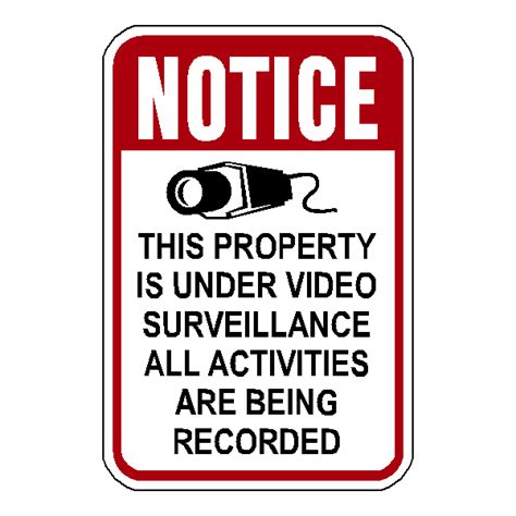 Notice 24 Hour Surveillance Sign Security Camera In Use Sign 10 X 14